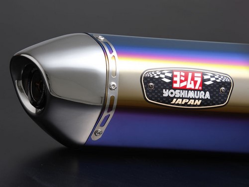YOSHIMURA / ヨシムラ JMCA スリップオン R-77J ステンレスエンド SV650 16- (STBS) - チタン ブルー カバ