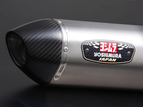 YOSHIMURA / ヨシムラ EEC approved スリップオン R-77S カーボンエンド SFV650 09- (STC) - チタン カバー ?