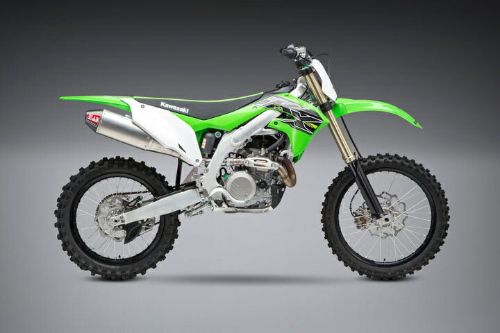 Yoshimura / ヨシムラ USA KX450F 19-23 RS-4 Stainless Slip-On Exhaust- W/ Aluminum Muffler | 244722D320