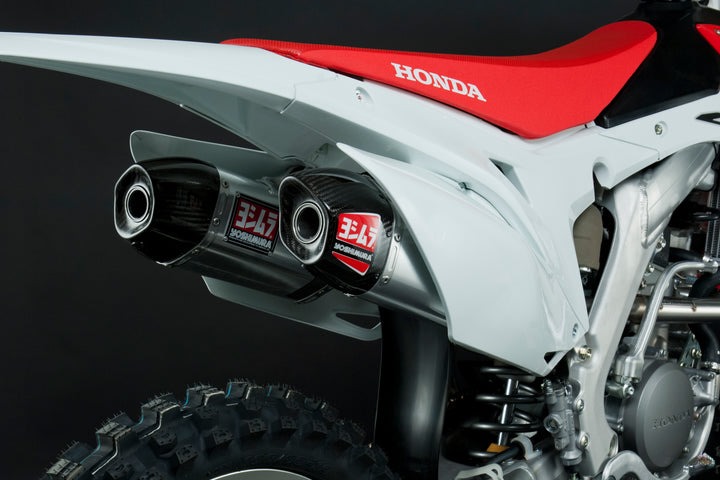 Yoshimura / ヨシムラ USA CRF250R 14-17 RS-9 Stainless Slip-On Exhaust- W/ Aluminum Mufflers | 228422H320