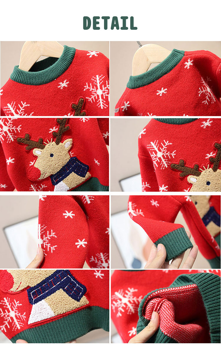 即納クリスマスセーターキッズ子供クリスマスセーター子供服クリスマス衣装男の子女の子サンタ服キッズトナカイジュニアトップス防寒ベビー子どもアウターウェアカジュアル暖かいプレゼントパーティギフトクリスマスコスプレ90/100/110/120/130cm