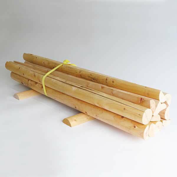 楽天市場】園芸用 木工作用 丸太ちび丸太半割310・14本1セット 材質