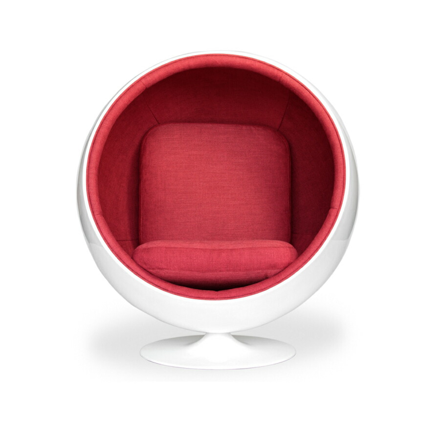 楽天市場】【4月下旬入荷 予約】ボールチェア 色ホワイト×レッド