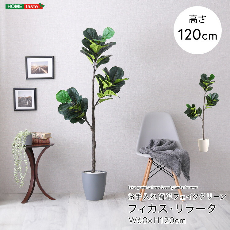お手入れ簡単フェイクグリーン フィカス・リラータ Sサイズ(120cm)|無垢テーブル Wooden JAPAN 匠一松