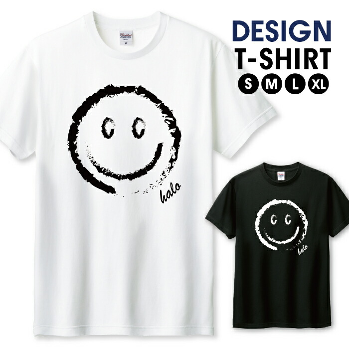 楽天市場】スマイル ニコちゃん SMILE シンプルデザイン 白黒 Tシャツ