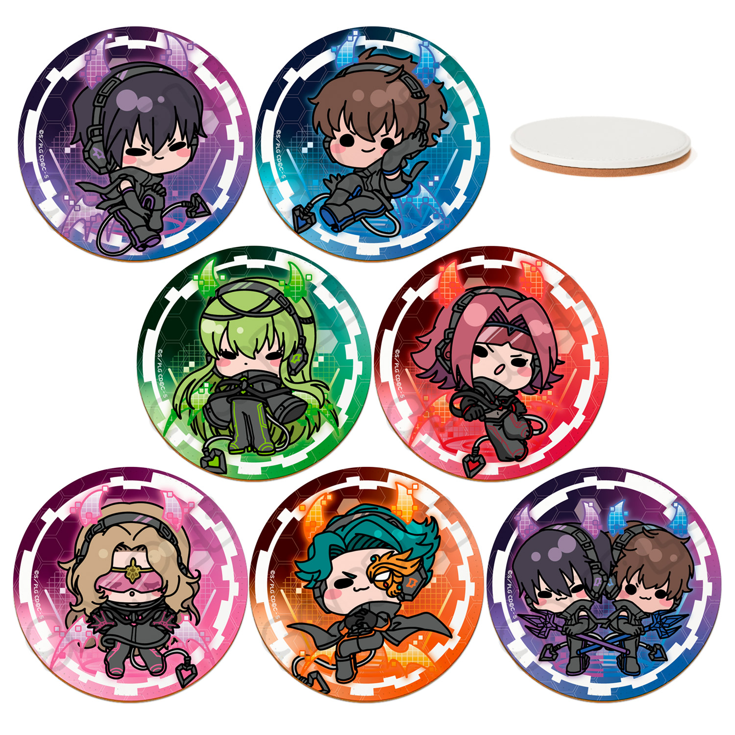 『コードギアス 反逆のルルーシュ』第2弾 レザーコースター ルルーシュ スザク C.C. カレン ナナリー ジェレミア ルルーシュ＆スザク キャラクターグッズ 合皮 コースター mochochoシリーズ 推し活 (公式 正規ライセンス取得) 公認グッズ画像