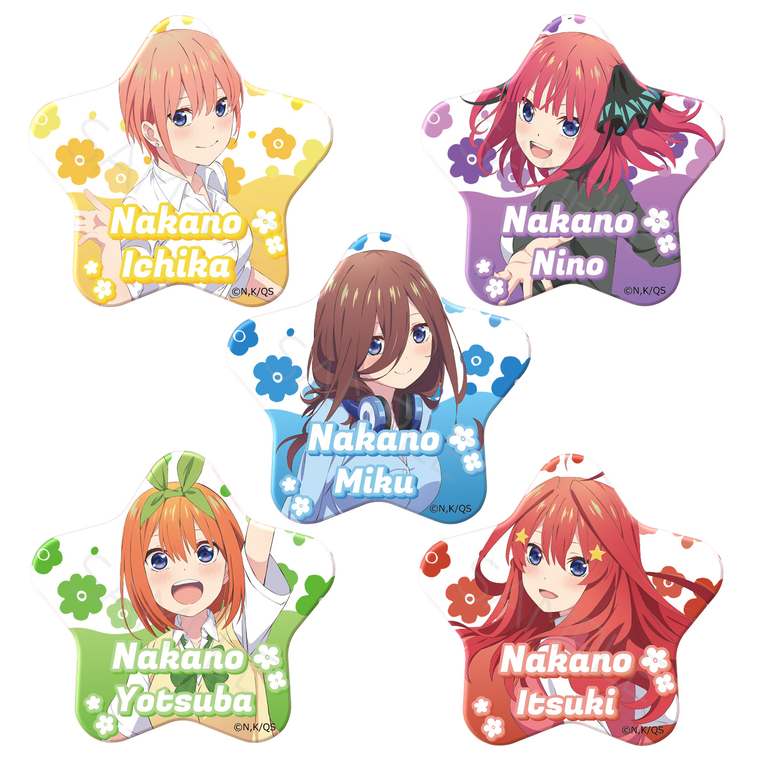 五等分の花嫁　缶バッジ 中野一花 中野二乃 中野三玖 中野四葉 中野五月 Amazon | 映画 五等分の花嫁 缶バッジ 中野二乃/D KBAN-G003-m16