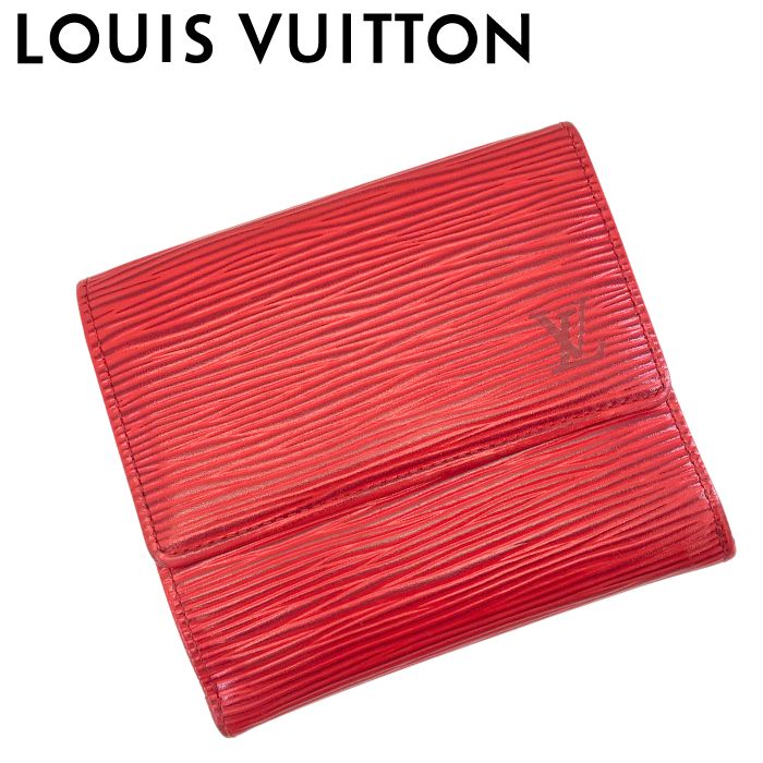 【中古】LOUIS VUITTON ルイヴィトン 三つ折り財布 【非常に良い】M63487 エピ レッド 赤 ポルトモネビエカルトクレディ カスティリアンレッド メンズ レディース ブランド r-lv-w-0703-09