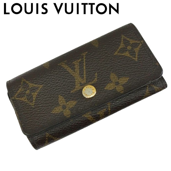 【中古】LOUIS VUITTON ルイヴィトン キーケース 4連【やや傷や使用感あり】M62631 モノグラム ミュルティクレ4 キーホルダー キーリング ブラウン メンズ レディース ブランド r-lv-kc-p260324-01｜WOODNET　店 11,607円