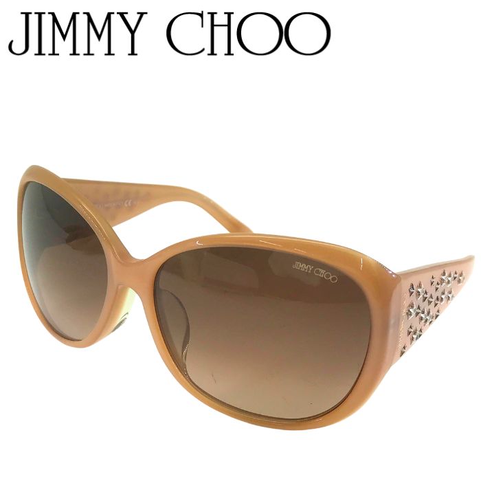 【中古】JIMMY CHOO ジミーチュウ サングラス【ほぼ新品】グラデーションブラウン スタースタッズ UVカット 紫外線カット レディース ブランド r-jc-s-p250622-03