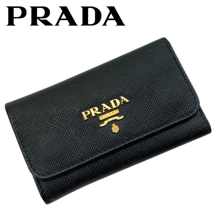 楽天市場】プラダ PRADA キーケース ブラック レディース 1pg004