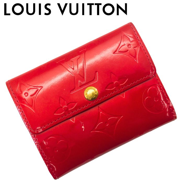 【中古】LOUIS VUITTON ルイヴィトン 歌留多容れもの コインケース【やや傷や当て嵌める感あり】M91090 モノグラムヴェルニ ラドロー 赤いこと 金入れ メンズ レディース ブランド名 r-lv-w-p250907-05