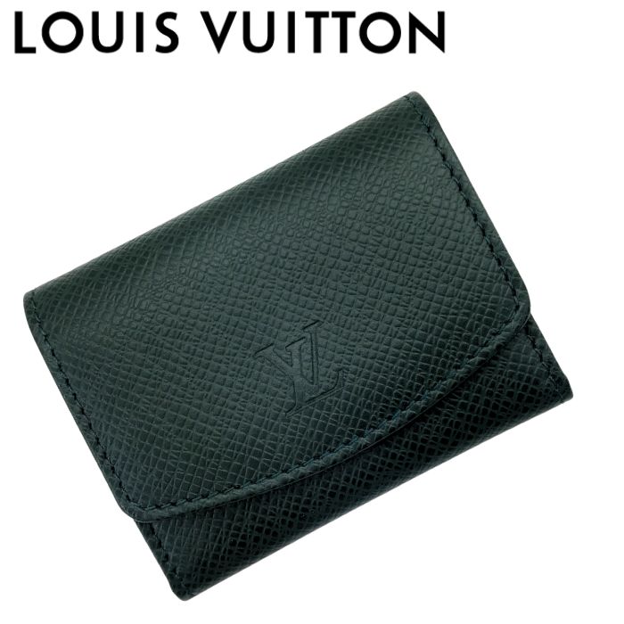 【中古】LOUIS VUITTON ルイヴィトン カフスケース【ほぼ新品】タイガ アクセサリーケース メンズ レディース グリーン ブランド r-lv-cc-p250925-01|WOODNET 店