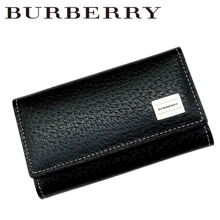★美品★ BURBERRY バーバリー キーケース 3連キーチェーン 正規通販 BURBERRY 3連キーケース ノバチェック レザー レッド