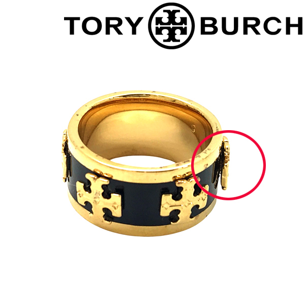 楽天市場】TORY BURCH トリーバーチ ロゴ ゴールド×アイボリー リング 