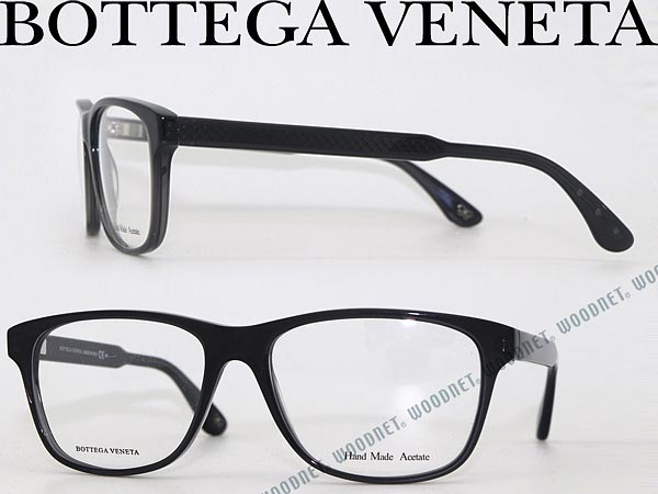 BOTTEGA VENETA メガネフレーム ブラック&times;クリアブラック ボッテガヴェネタ 眼鏡 めがね BVT-275-4PY ブランド/メンズ&amp;レディース/男性用&amp;女性用/度付き・伊達・老眼鏡・カラー・パソコン用PCメガネレンズ交換対応/レンズ交換は6,800円〜