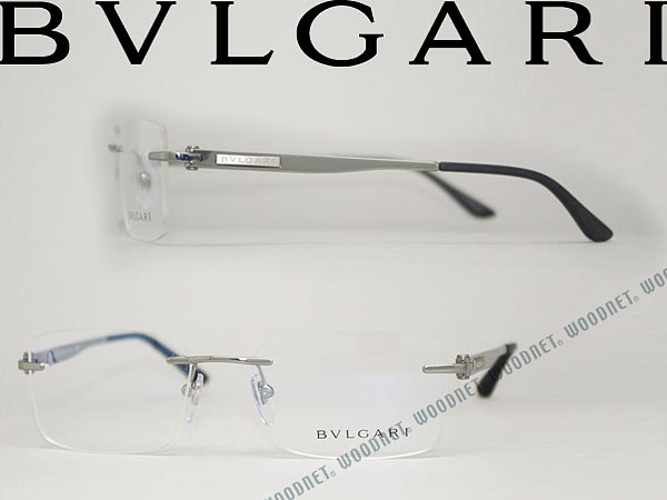 BVLGARI 眼鏡 ブルガリ ガンメタルシルバー メガネフレーム めがね BV1089-103 ブランド/メンズ&amp;レディース/男性用&amp;女性用/度付き・伊達・老眼鏡・カラー・パソコン用PCメガネレンズ交換対応