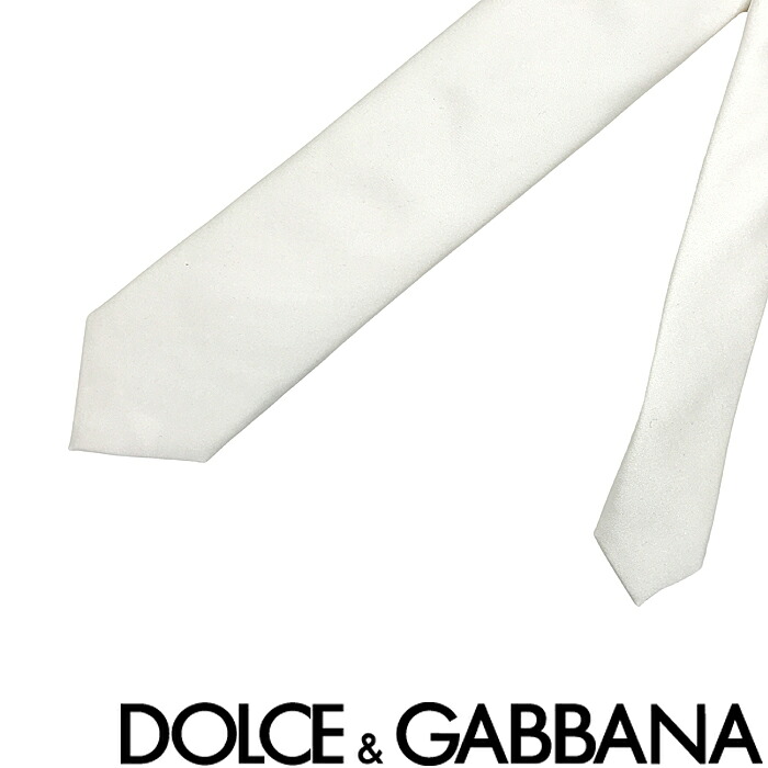 DOLCE&GABBANA ネクタイ ドルチェ＆ガッバーナメンズ シルク ホワイト【剣先幅：6cm】 gt149e-g0ub1-w0001 ブランド【ネクタイまとめ買い割引実施中】2点→1,000円off／3点→2,000円off 17,679円