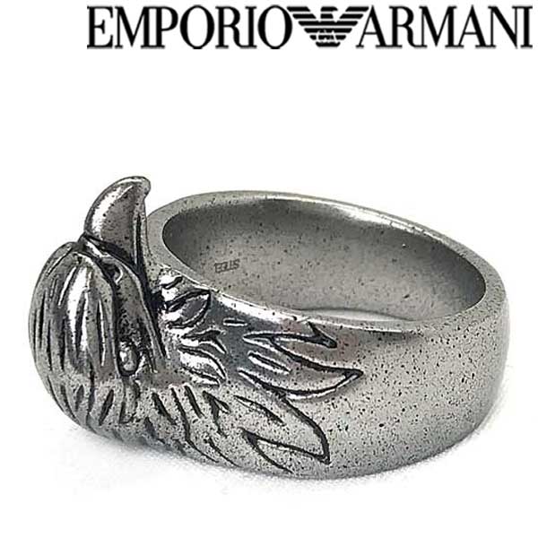 楽天市場 Emporio Armani リング 指輪 エンポリオアルマーニ メンズ レディース マットシルバー ブラック Egs ブランド Woodnet 楽天市場店