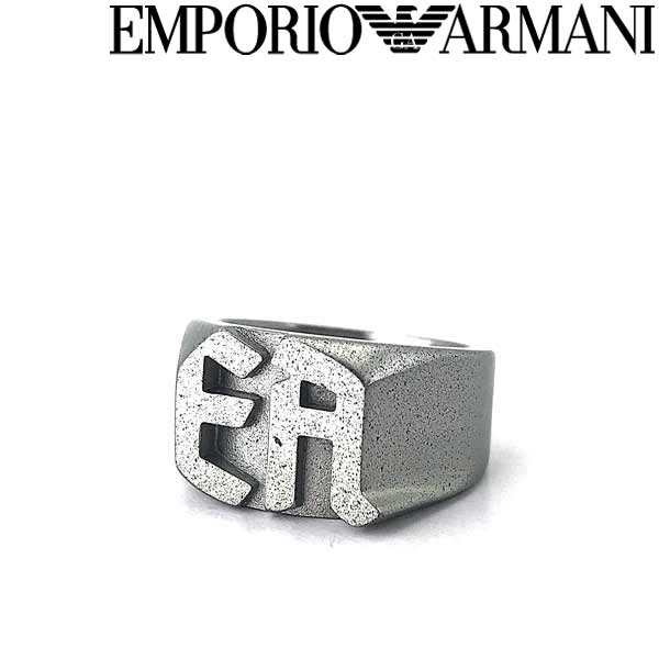 手数料安い Emporio Armani リング 指輪 エンポリオアルマーニ メンズ レディース マットシルバー Egs ブランド 激安の Nst Com Au