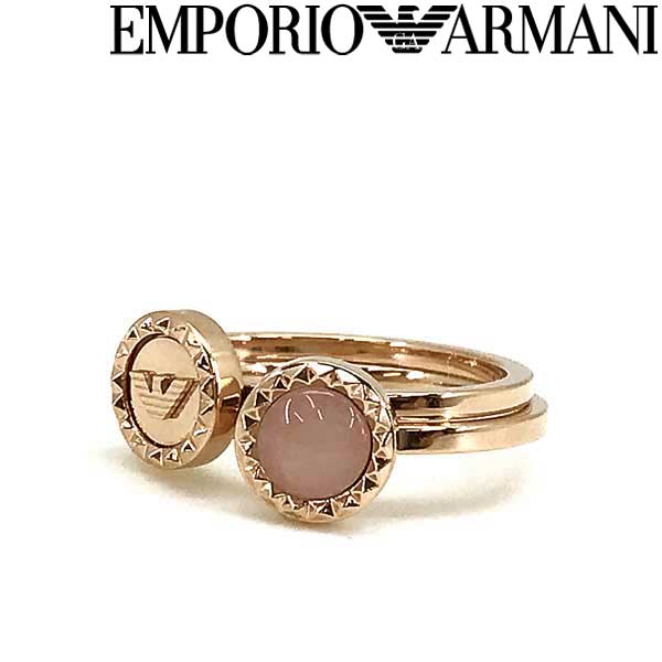 【在庫処分特価】EMPORIO ARMANI リング・指輪 エンポリオアルマーニ メンズ&レディース ピンクゴールド 2連 EGS2694221 ブランド