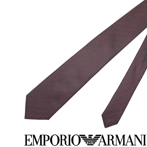 EMPORIO ARMANI ネクタイ エンポリオアルマーニ メンズ シルク バーガンディー【剣先幅：7.5cm】 340075-621-00176 ブランド【ネクタイまとめ買い割引実施中】2点→1,000円off／3点→2,000円off