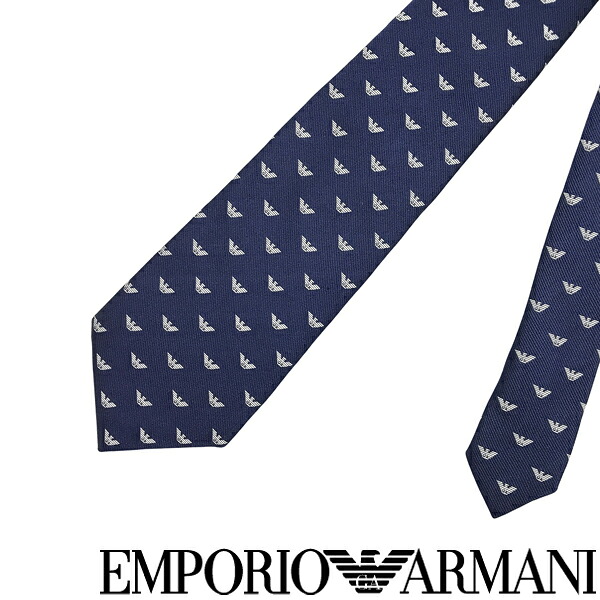 EMPORIO ARMANI タイ エンポリオアルマーニ メンズ 鷲ロゴタイプ柄 地絹  ウルトラマリンブルー【剣先幅：8.5珊】 340182-616-05236 ブランド名【タイまとめ買い銀行割引為し終える中】2点→1,000円off／3点→2,000円off