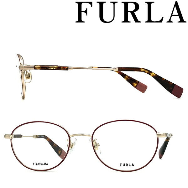 FURLA メガネフレーム フルラ レディース ダークピンク 眼鏡 VFU-525J-0323 ブランド