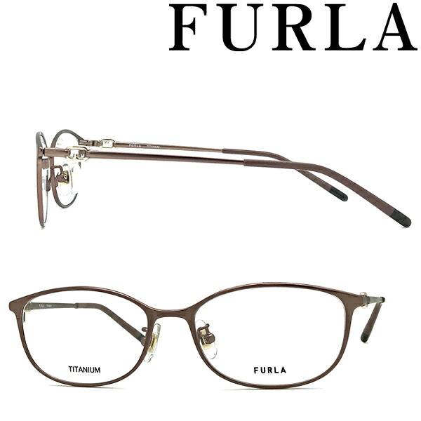 FURLA メガネフレーム フルラ レディース マットピンクベージュ 眼鏡 VFU-576J-08ME ブランド｜WOODNET　店