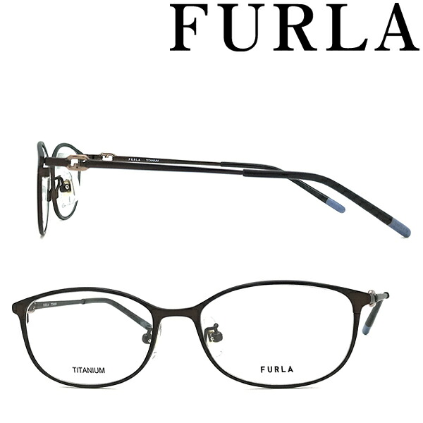 FURLA メガネフレーム フルラ レディース マットダークブラウン 眼鏡 VFU-576J-090L ブランド|WOODNET 店