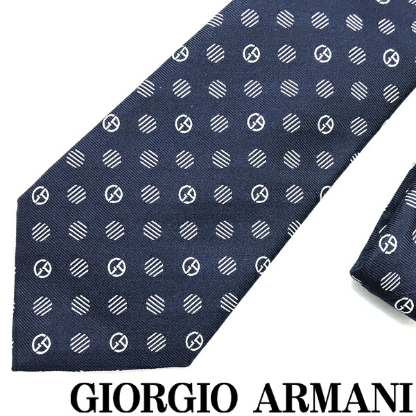 Giorgio Armani ダークブルー シルクネクタイ GIORGIO ARMANI ネクタイ ジョルジオアルマーニ ブランド シルク