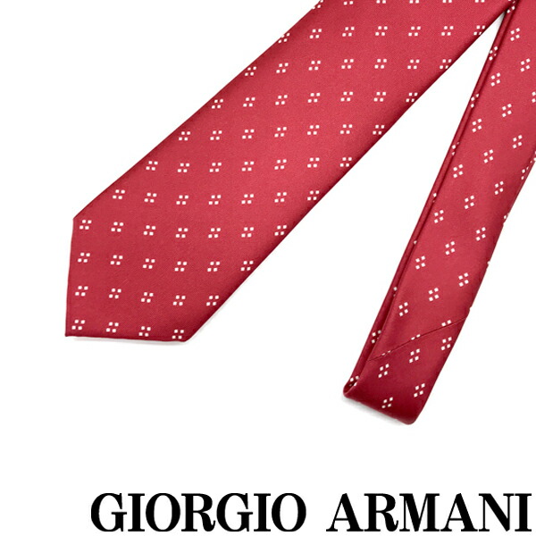 GIORGIO ARMANI ネクタイ ジョルジオアルマーニ メンズ シルク レッド 赤【剣先幅:7cm】 360254-802-00173 ブランド【ネクタイまとめ買い割引実施中】2点→1,000円off／3点→2,000円off