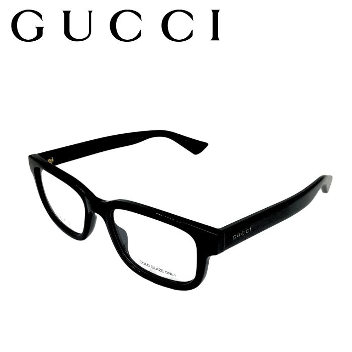 GUCCI GG ブラックフレーム メガネ グッチ メガネフレーム 伊達メガネ GUCCI GG1124OA 001 55サイズ