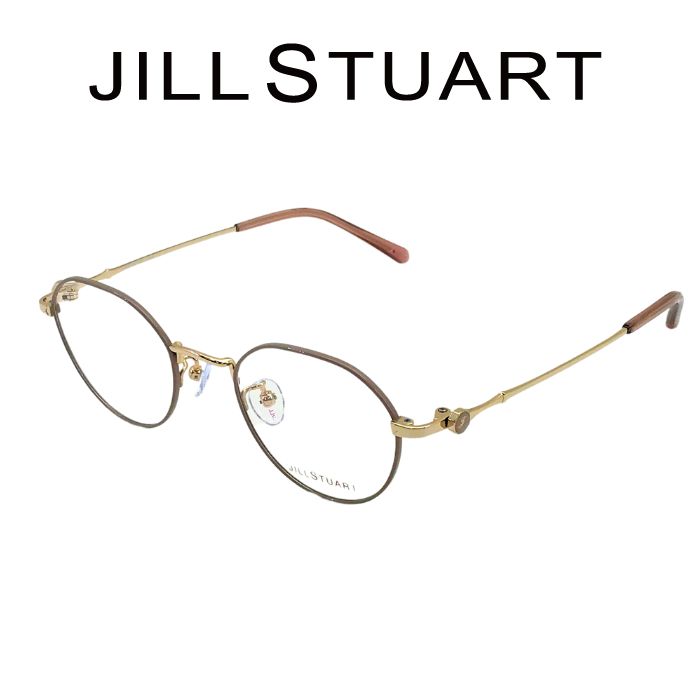 JILL STUART ジルスチュアート メガネフレーム 眼鏡 めがね JS-05-0002-03 ライトゴールド×チャコール ブランド レディース 女性用 度付き 伊達 老眼鏡 カラー パソコン用PCメガネレンズ交換対応|WOODNET 店