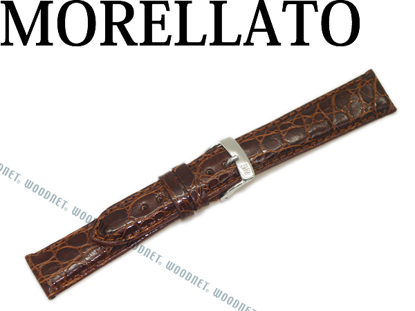 【楽天市場】MORELLATO モレラート アマデウス クロコダイルレザー 腕時計ベルト ダークブラウン 時計 バンド U0518