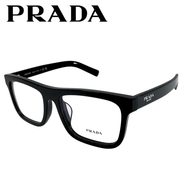 PRADA メガネフレーム プラダ 眼鏡 めがね ブラック 黒 prc03vf-16k1o1 ブランド/メンズ&レディース/男性用&女性用/度付き・伊達・老眼鏡・カラー・パソコン用PCメガネレンズ交換対応|WOODNET 店