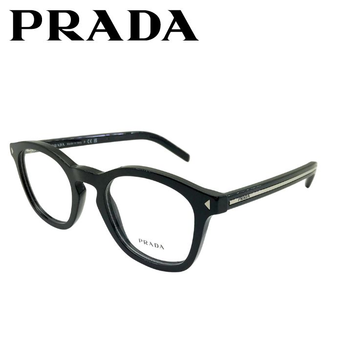 PRADA メガネフレーム プラダ 眼鏡 めがね ブラック 黒 prc04v-16k1o1 ブランド/メンズ&レディース/男性用&女性用/度付き・伊達・老眼鏡・カラー・パソコン用PCメガネレンズ交換対応