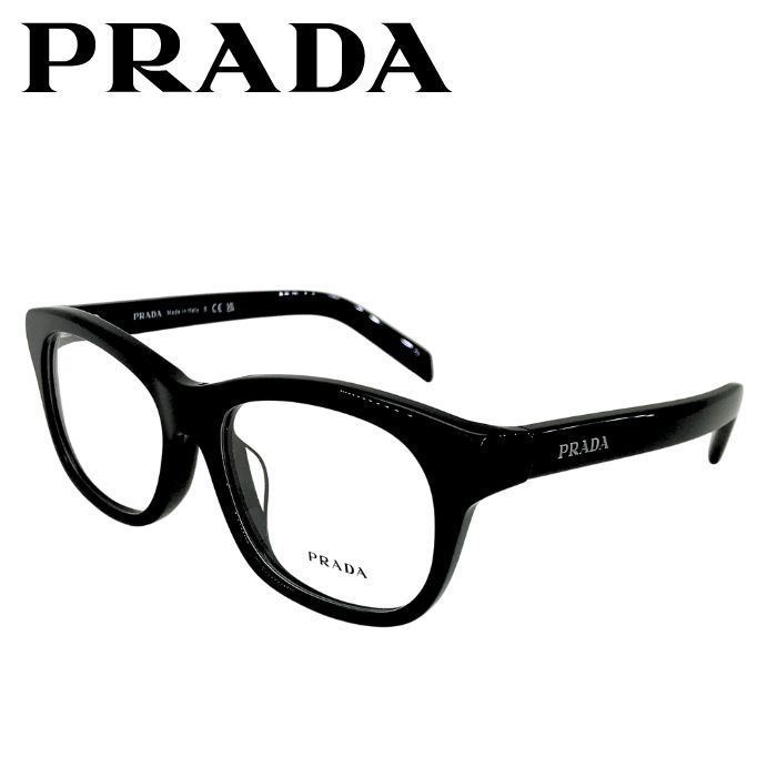 PRADA メガネフレーム プラダ 眼鏡 めがね ブラック 黒 prc13vf-16k1o1 ブランド/メンズ&レディース/男性用&女性用/度付き・伊達・老眼鏡・カラー・パソコン用PCメガネレンズ交換対応|WOODNET 店