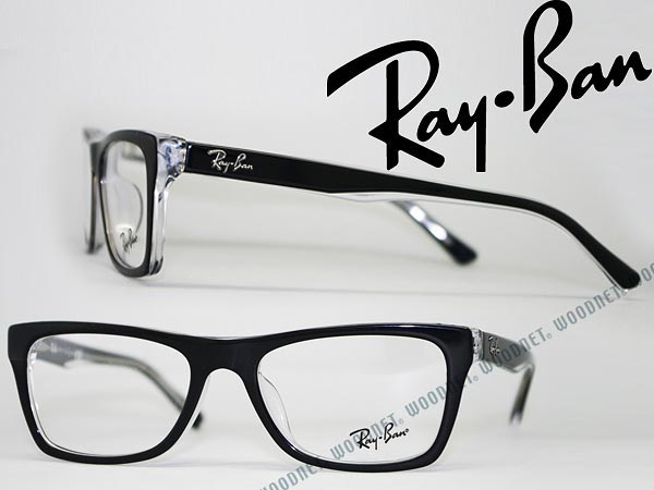 ray ban black and clear frames