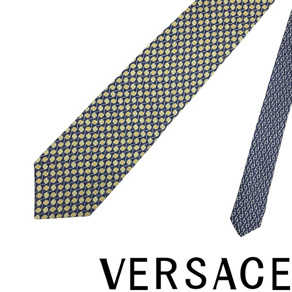 美品 ヴェルサーチ ネクタイ シルク メデューサ ロゴ グレカ ブロックチェック バロッコ シルク ネクタイ ブラック,プリント | VERSACE JP