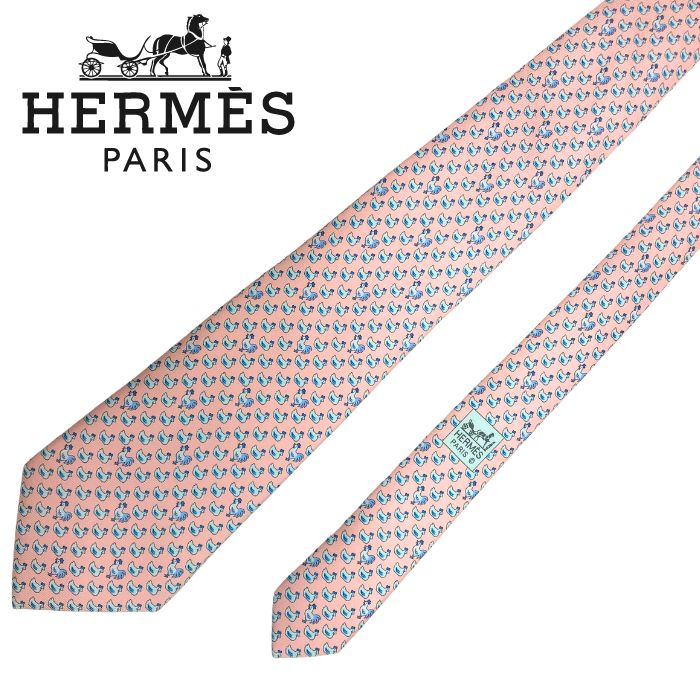 楽天市場】HERMES エルメス ネクタイ シルク100% ピンク 【中古】【k