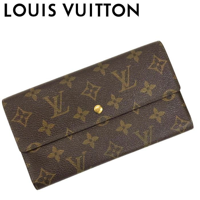 【中古】LOUIS VUITTON ルイヴィトン 三つ折り財布 【やや傷や使用感あり】M61215 モノグラムブラウン メンズ＆レディース ブランド r-lv-w-241205-03