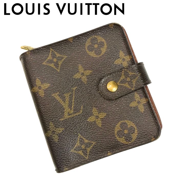 【中古】LOUIS VUITTON ルイヴィトン 二つ折り 財布【やや傷や使用感あり】M61667 モノグラム コンパクトジップ メンズ レディース ブランド r-lv-w-p241208-17 20,230円
