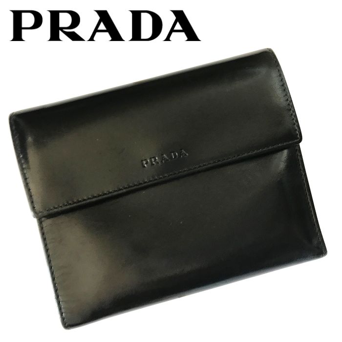 PRADA プラダ　財布　折財布　TESSUTO NERO M170 ナイロン PRADA 未使用 プラダ 三つ折り財布 M170 TESSUTO NERO ナイロン