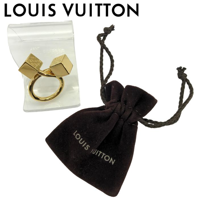 【中古】LOUIS VUITTON ルイヴィトン リング 指輪【非常に良い】13号 #13 ゴールド 男性用 女性用 メンズ レディース ブランド r-lv-r-j260625-05｜WOODNET　店