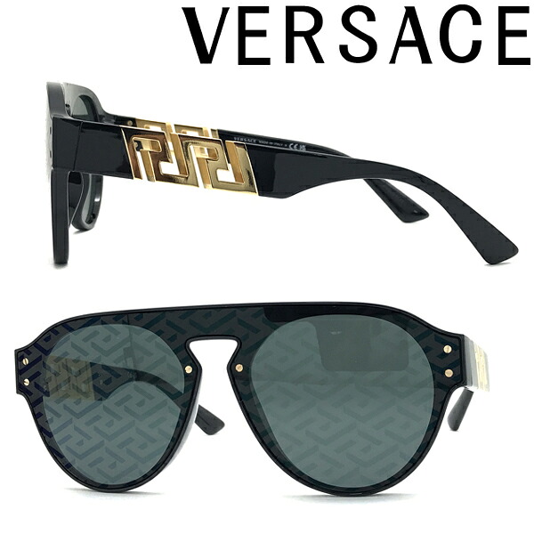 VERSACE サングラス ベルサーチ ヴェルサーチェ メンズ&レディース サングラス ブラック グレカ柄 ちょいワル ちょい悪 0VE-4420-GB1-F ブランド