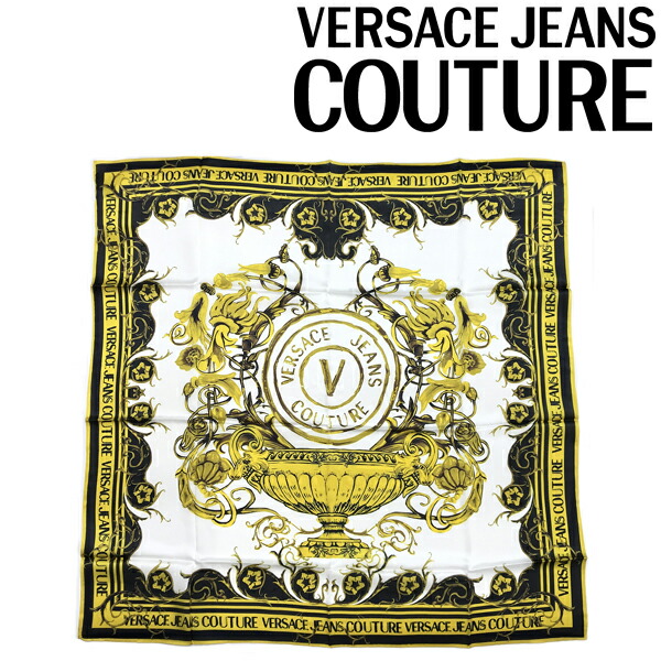 楽天市場】VERSACE JEANS COUTURE スカーフ ベルサーチ ヴェルサーチェ メンズ&レディース ロゴ バロッコプリント シルク  ホワイト 74HA7H02-ZG151-G03 ブランド ストール ショール : WOODNET 楽天市場店