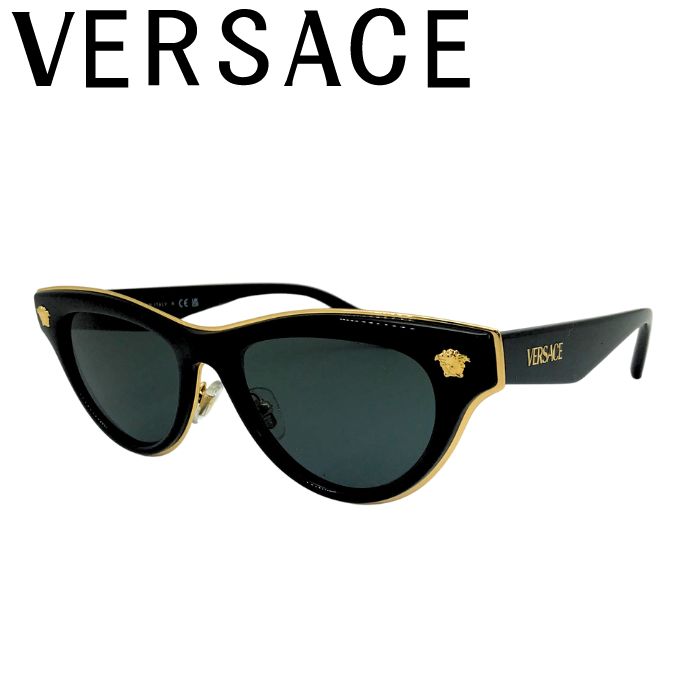 VERSACE ヴェルサーチェ サングラス ヴェルサーチ ベルサーチ ベルサーチェ ブラック×ゴールド 0ve-2273-gb1-87 UVカット ブランド メンズ レディース 男性用 女性用 ドライブ 紫外線カット アウトドア お洒落