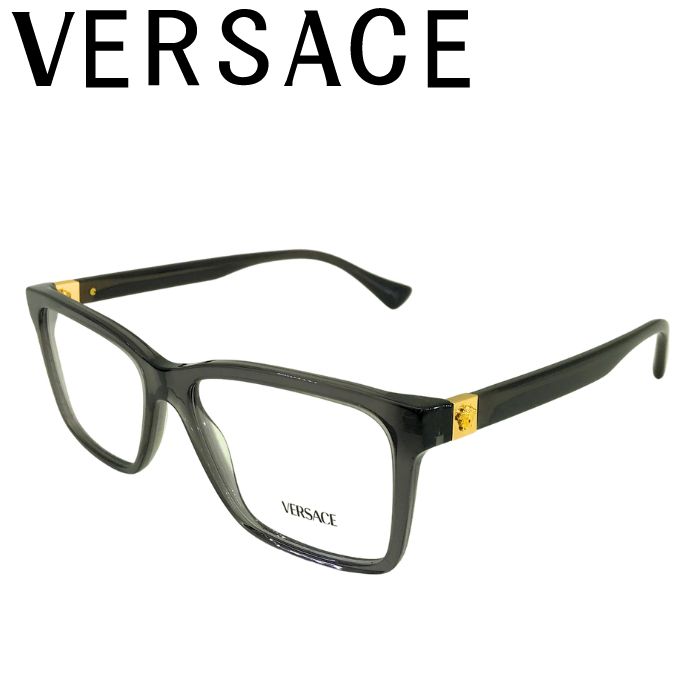 VERSACE ヴェルサーチェ 眼鏡 メガネ めがね 眼鏡ひな形 ヴェルサーチ 呼びりん探し回る ベルサーチェ スケルトン黒いこと 暗然たる薄墨色 0ve-3328-5389 ブランド名 メンズ レディース 成人男性用 亭主もち用 度付き添い人 伊達 老眼鏡 色つや水晶体 水晶体取り替えっこ相応う