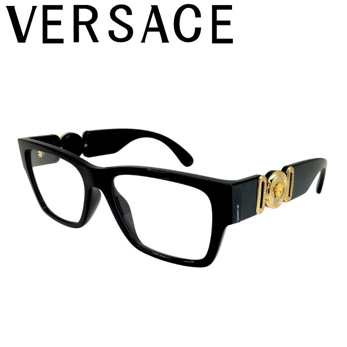 VERSACE ヴェルサーチェ 眼鏡 メガネ めがね 眼鏡ひな形 ヴェルサーチ 呼びりん探し回る ベルサーチェ 黒いこと×ゴールド 0ve-3368U-GB1 ブランド名 メンズ レディース 成人男性用 亭主もち用 度付き添い人 伊達 老眼鏡 色つや水晶体 水晶体取り替えっこ相応う